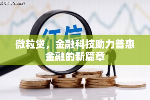 暖暖微粒贷，金融科技助力普惠金融的新篇章