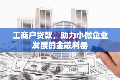 暖暖工商户贷款，助力小微企业发展的金融利器
