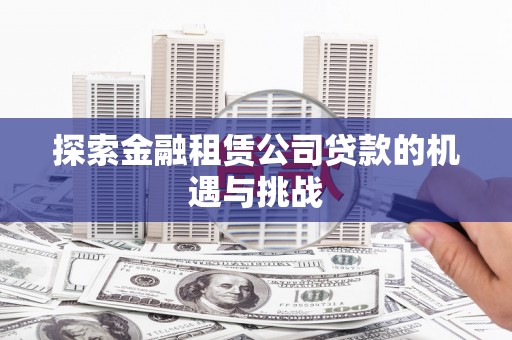 暖暖探索金融租赁公司贷款的机遇与挑战