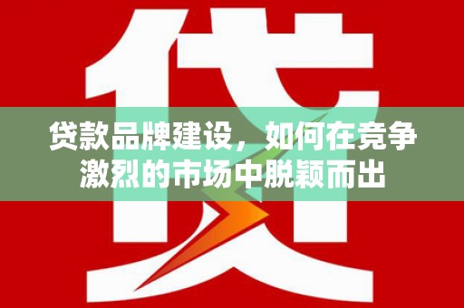 暖暖贷款品牌建设，如何在竞争激烈的市场中脱颖而出