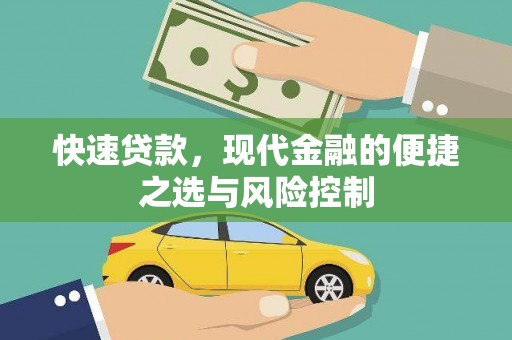 暖暖快速贷款，现代金融的便捷之选与风险控制