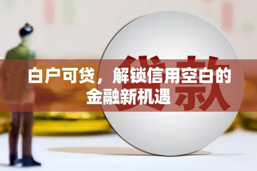 暖暖白户可贷，解锁信用空白的金融新机遇