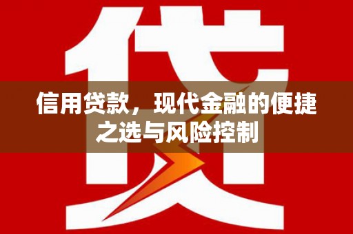 暖暖信用贷款，现代金融的便捷之选与风险控制