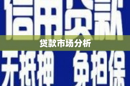 暖暖贷款市场分析