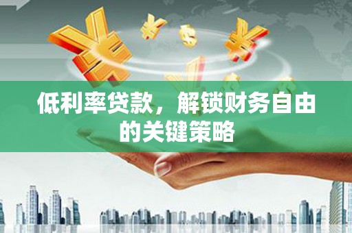 暖暖低利率贷款，解锁财务自由的关键策略