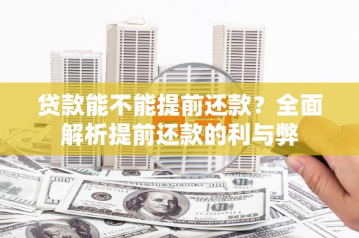 暖暖贷款能不能提前还款？全面解析提前还款的利与弊