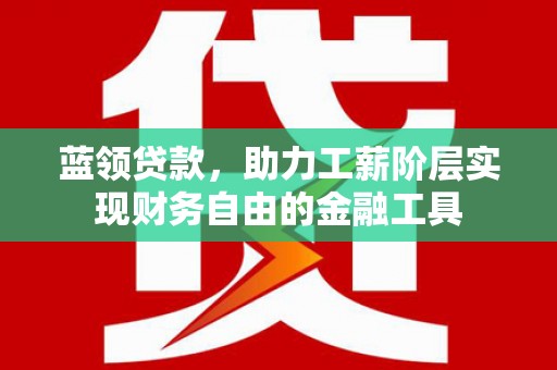 暖暖蓝领贷款，助力工薪阶层实现财务自由的金融工具