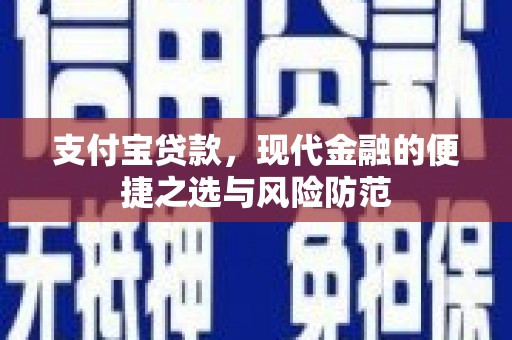 暖暖支付宝贷款，现代金融的便捷之选与风险防范