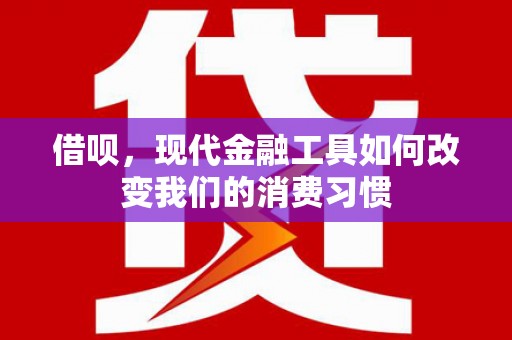 暖暖借呗，现代金融工具如何改变我们的消费习惯