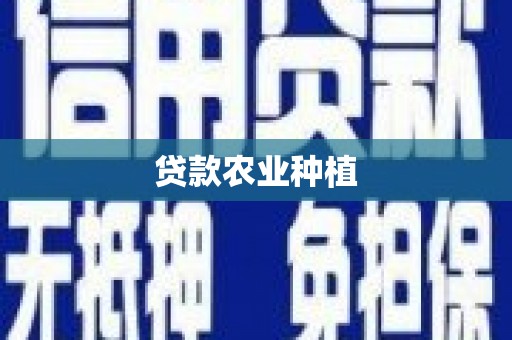 暖暖贷款农业种植