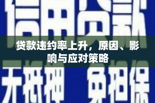 暖暖贷款违约率上升，原因、影响与应对策略