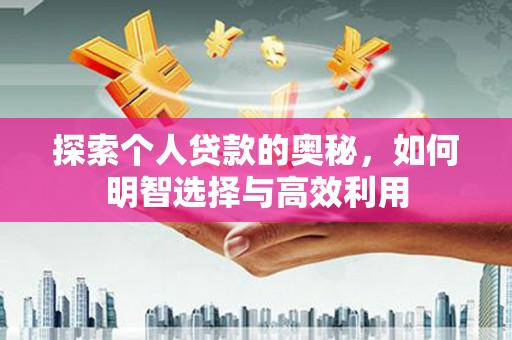暖暖探索个人贷款的奥秘，如何明智选择与高效利用