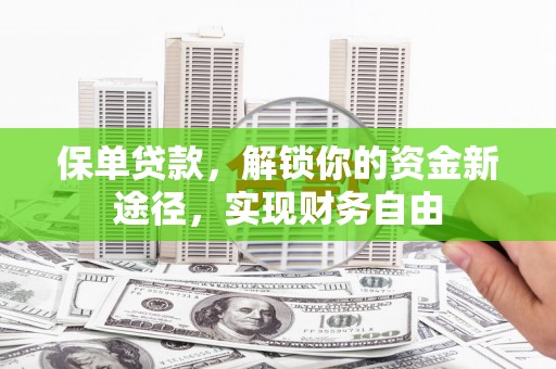 暖暖保单贷款，解锁你的资金新途径，实现财务自由