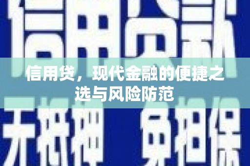 暖暖信用贷，现代金融的便捷之选与风险防范