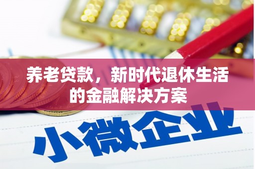 暖暖养老贷款，新时代退休生活的金融解决方案