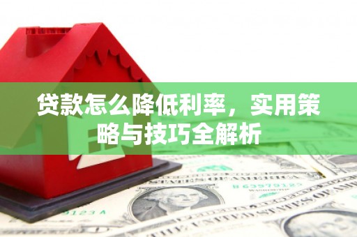 暖暖贷款怎么降低利率，实用策略与技巧全解析