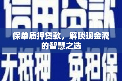 暖暖保单质押贷款，解锁现金流的智慧之选