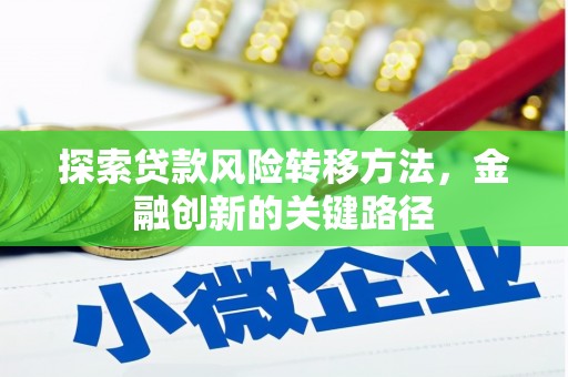 暖暖探索贷款风险转移方法，金融创新的关键路径