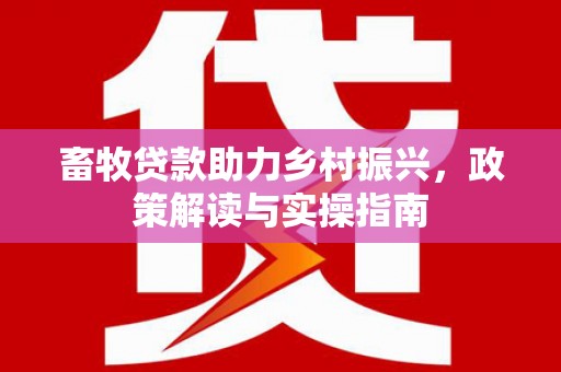 暖暖畜牧贷款助力乡村振兴，政策解读与实操指南