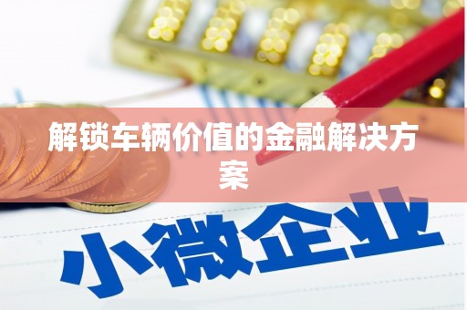 暖暖解锁车辆价值的金融解决方案