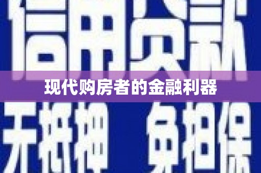 暖暖现代购房者的金融利器