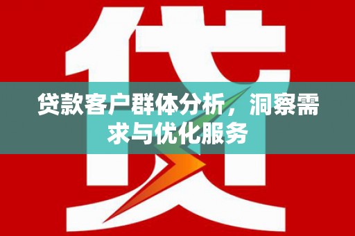 暖暖贷款客户群体分析，洞察需求与优化服务
